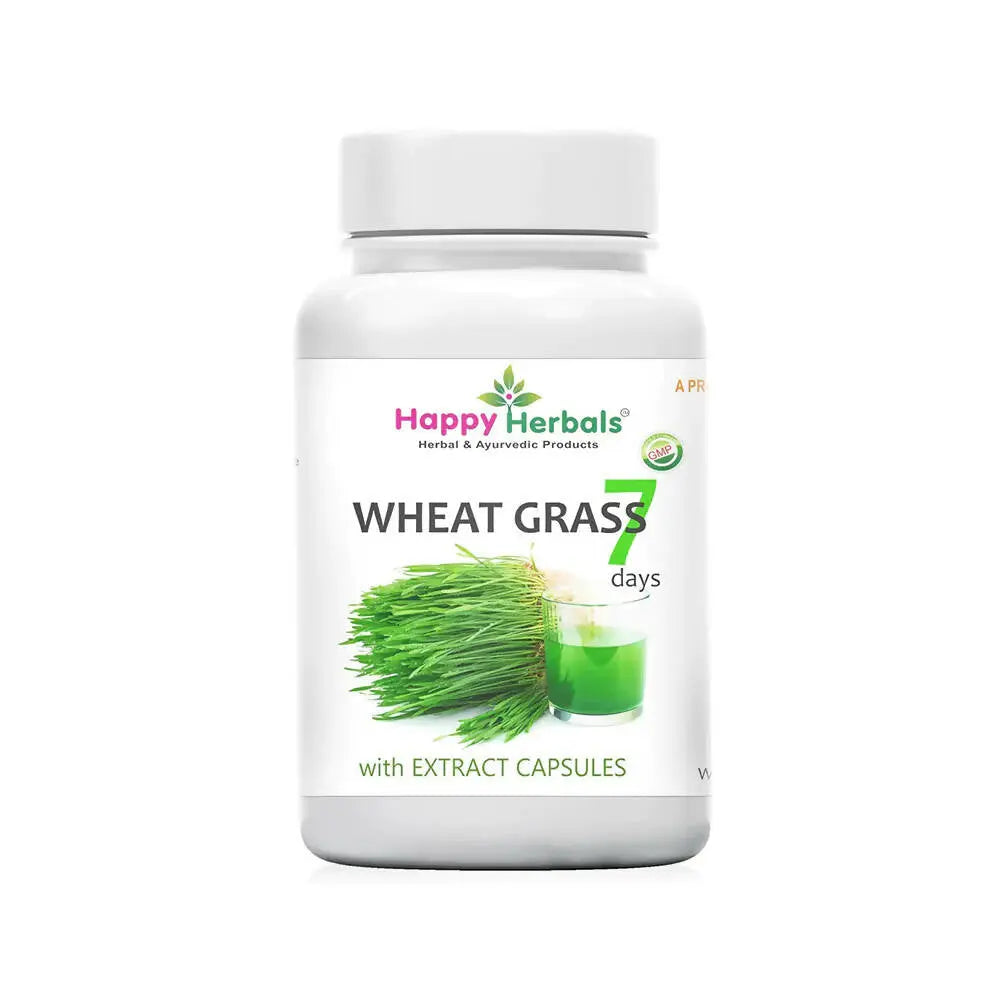 Happy Herbals Wheat Grass Capsules - Mytrendzcart