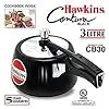 Hawkins 3 Litre Contura Black Pressure Cooker, Hard Anodised Inner Lid Cooker, Handi Cooker, Black (CB30) - Mytrendzcart