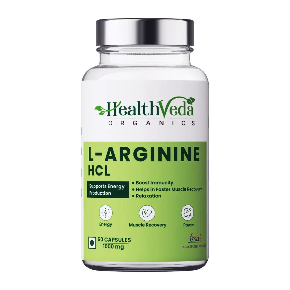 Health Veda Organics L Arginine Veg Capsules - Mytrendzcart