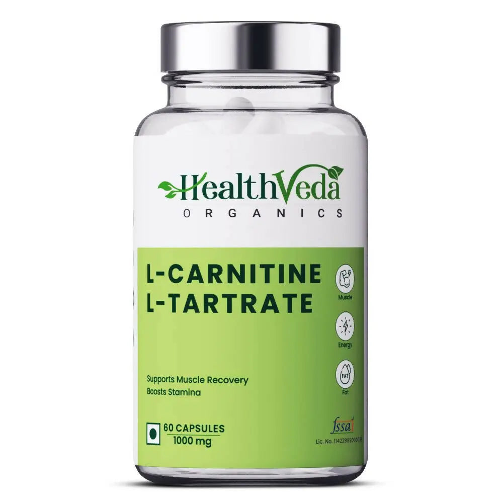 Health Veda Organics L Carnitine L-Tartrate Veg Capsules - Mytrendzcart