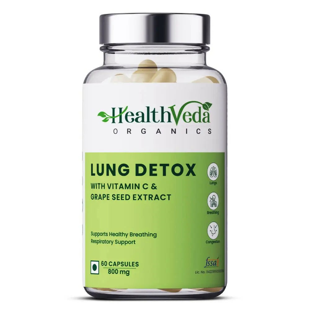 Health Veda Organics Lung Detox Veg Capsules - Mytrendzcart