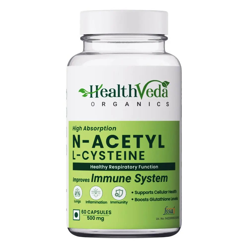 Health Veda Organics N - Acetyl L - Cysteine Veg Capsules - Mytrendzcart