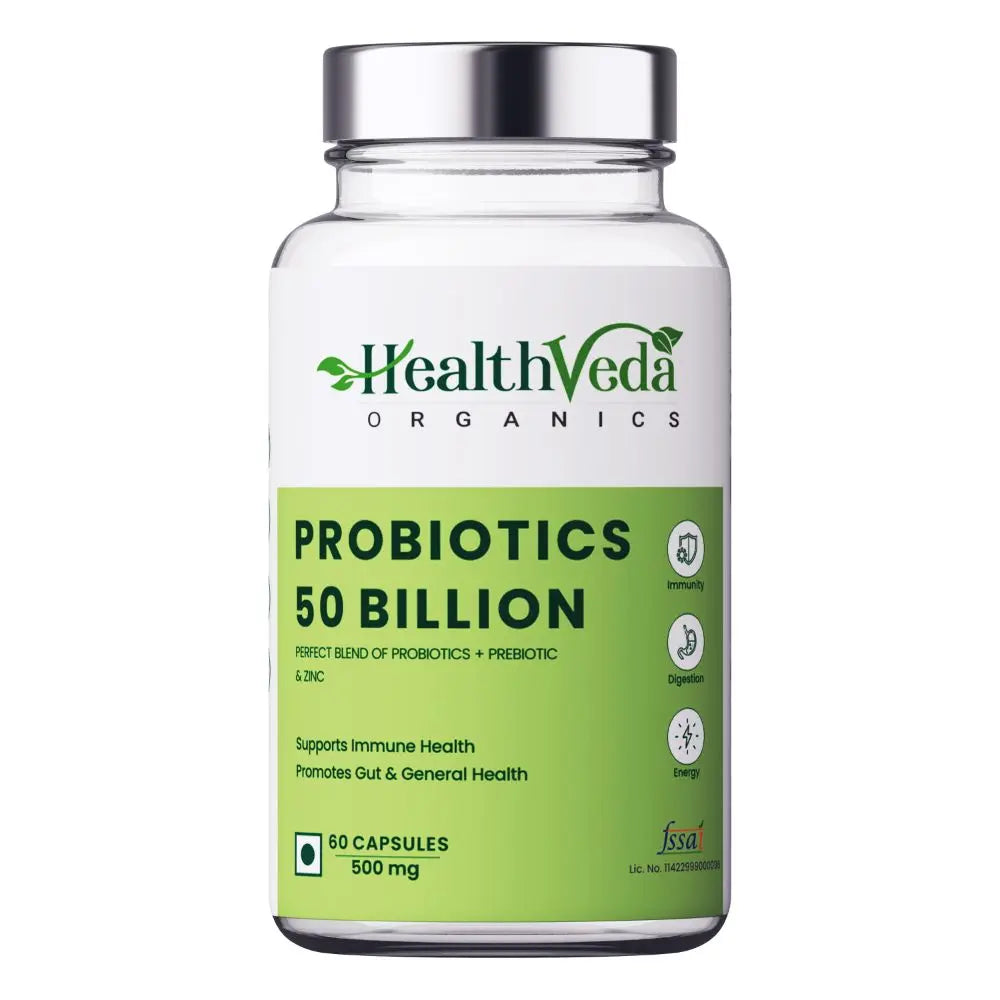 Health Veda Organics Probiotics 50 Billion Veg Capsules - Mytrendzcart