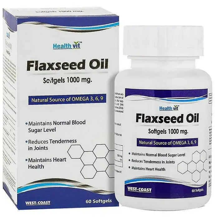 HealthVit Flaxseed Oil Softgel Capsules - Mytrendzcart