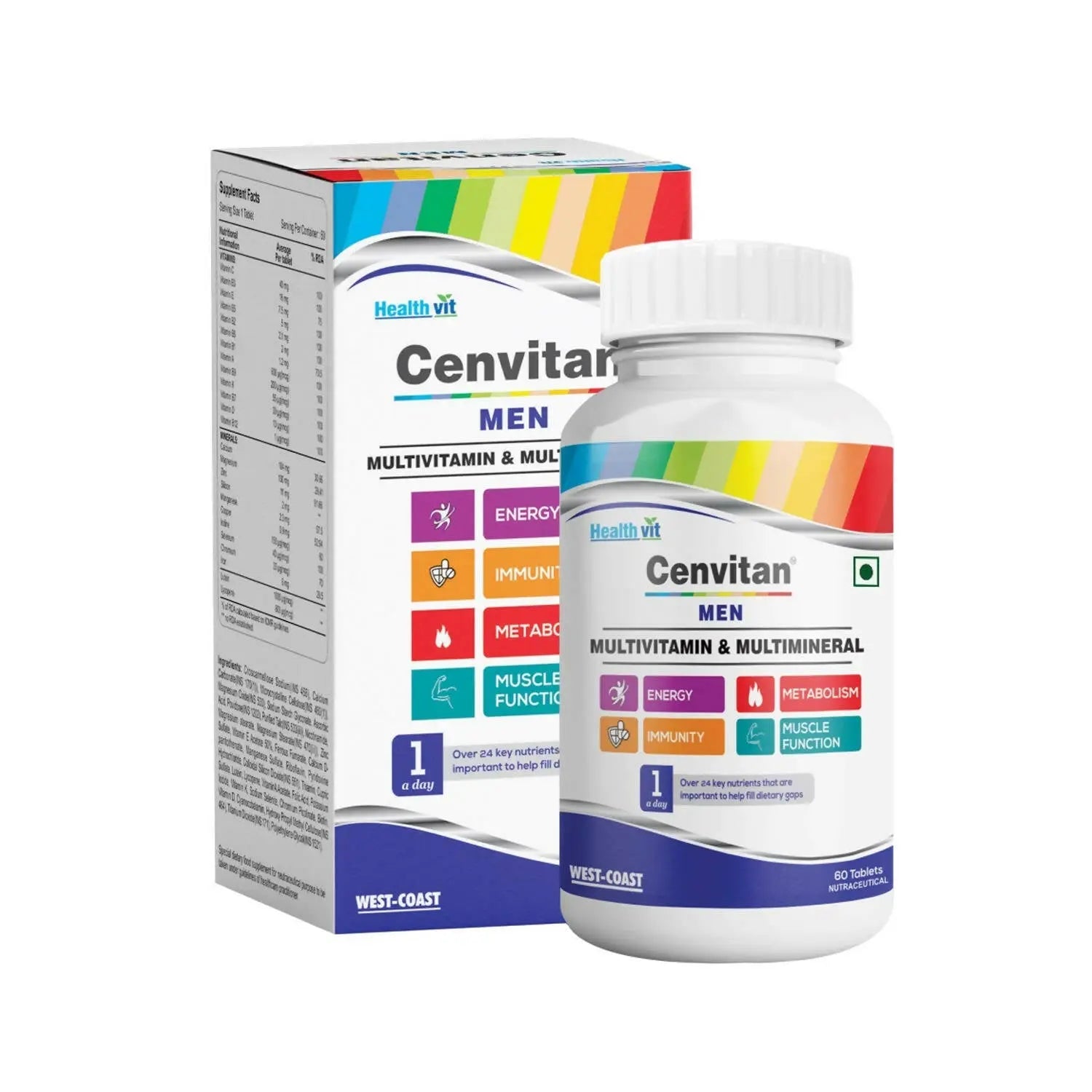 Healthvit Cenvitan Multivitamin Tablets for Men - Mytrendzcart