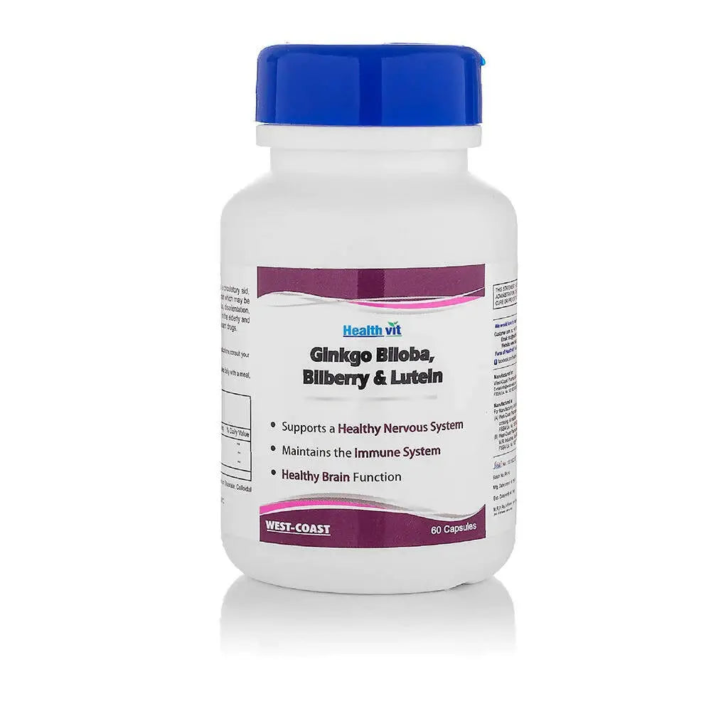 Healthvit Ginkgo Biloba Billberry And Lutein Capsules - Mytrendzcart