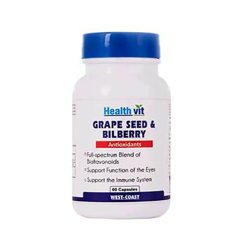 Healthvit Grape Seed And Bilberry Capsules - Mytrendzcart