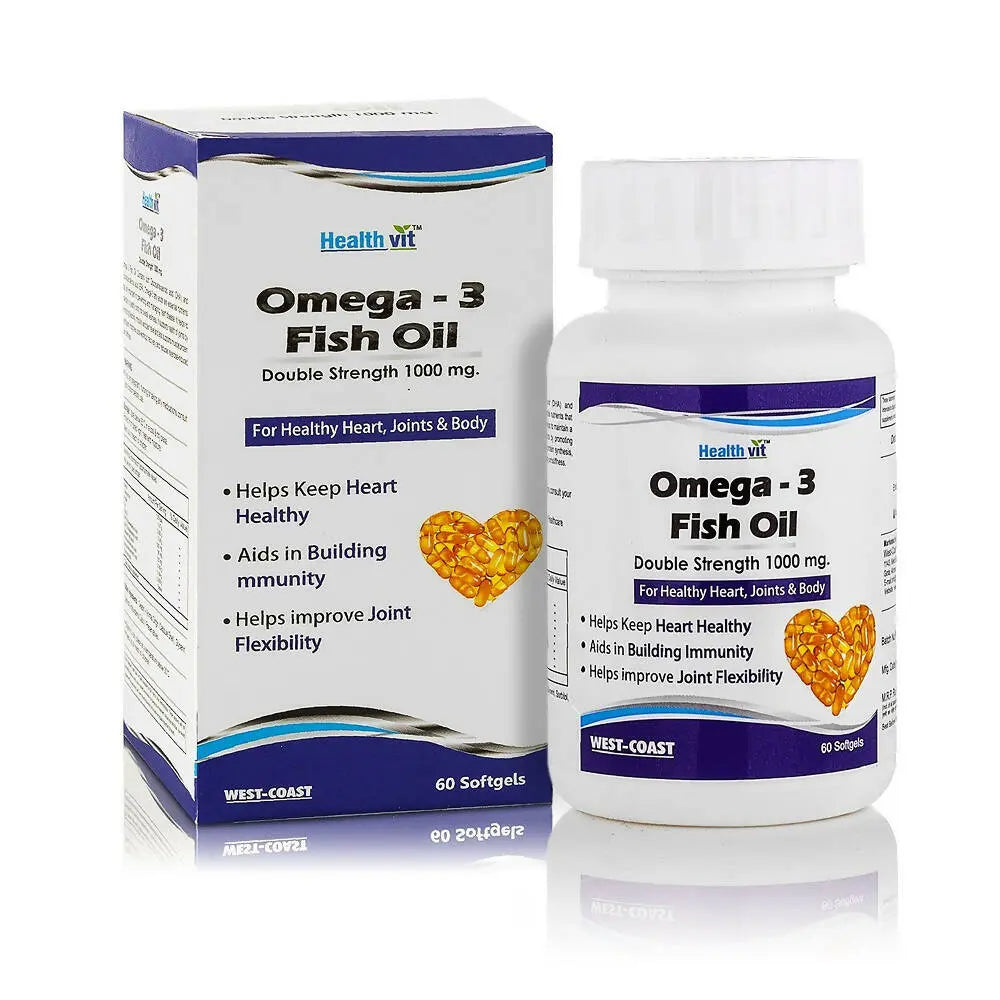 Healthvit Omega 3 Fish Oil Double Strength Capsules - Mytrendzcart