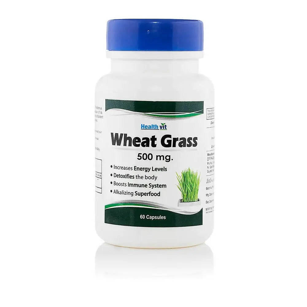 Healthvit Wheat Grass Capsules - Mytrendzcart