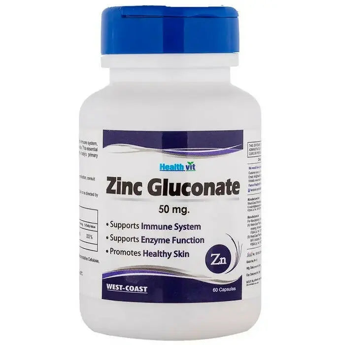 Healthvit Zinc Gluconate Capsules - Mytrendzcart