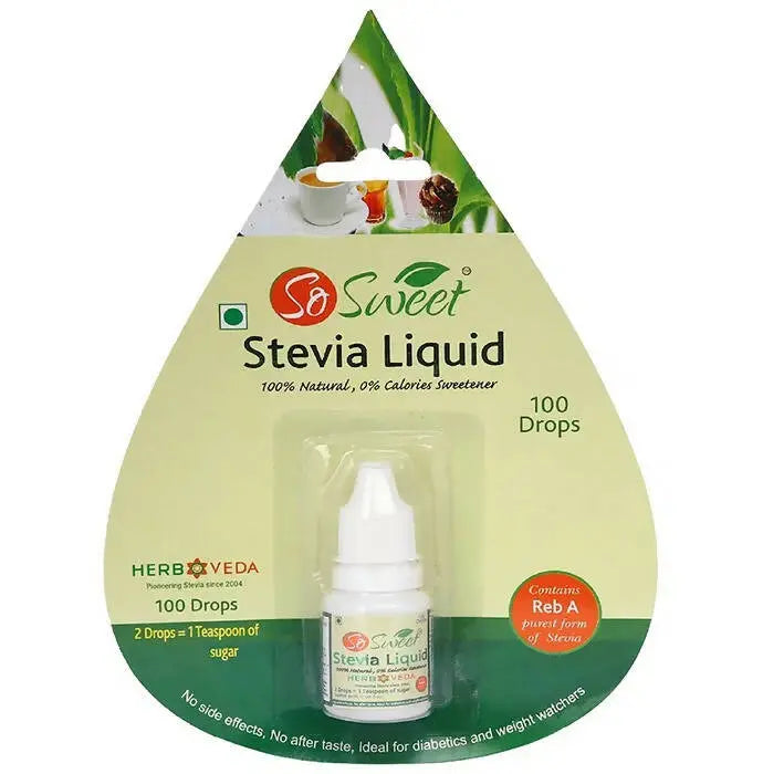 Herboveda So Sweet Stevia Liquid Drops- Sweetener Sugar Free - Mytrendzcart