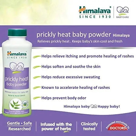 Himalaya Herbals - Prickly Heat Baby Powder -100 gm - Mytrendzcart