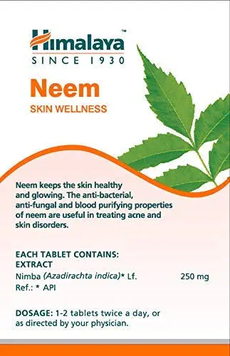 Himalaya Wellness Neem, 60 Tablet | Pure Herbs for Skin Wellness - Mytrendzcart