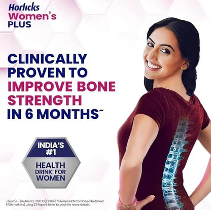 Horlicks Women's Plus Caramel Refill 400g | Health Drink for Women, No Added Sugar | Improves Bone Strength in 6 months, 100% Daily Calcium, Vitamin D - Mytrendzcart