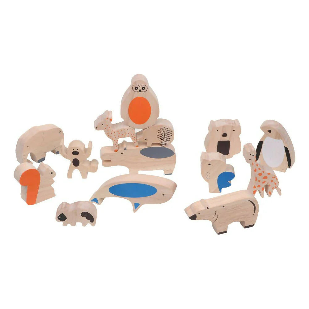 Matoyi Wooden Balancing Animals - 14 Pcs Set Mytrendzcart