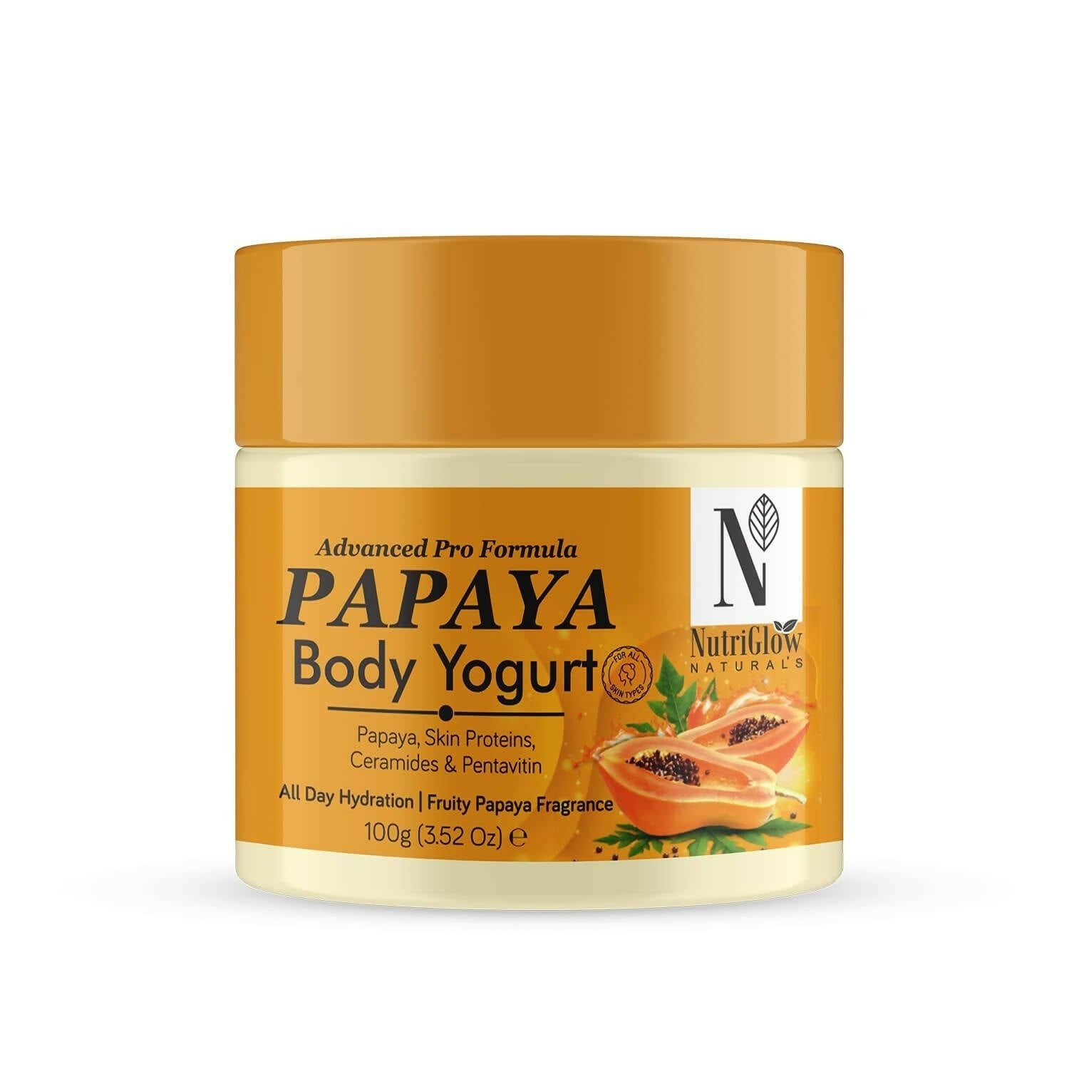 NutriGlow NATURAL'S Advanced Pro Formula Papaya Body Yogurt - Mytrendzcart