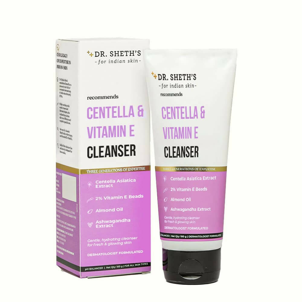 Dr. Sheth's Centella & Vitamin E Cleanser - pH Balanced, Gently Cleanses & Hydrates, For Normal, Oily & Sensitive Skin - Mytrendzcart