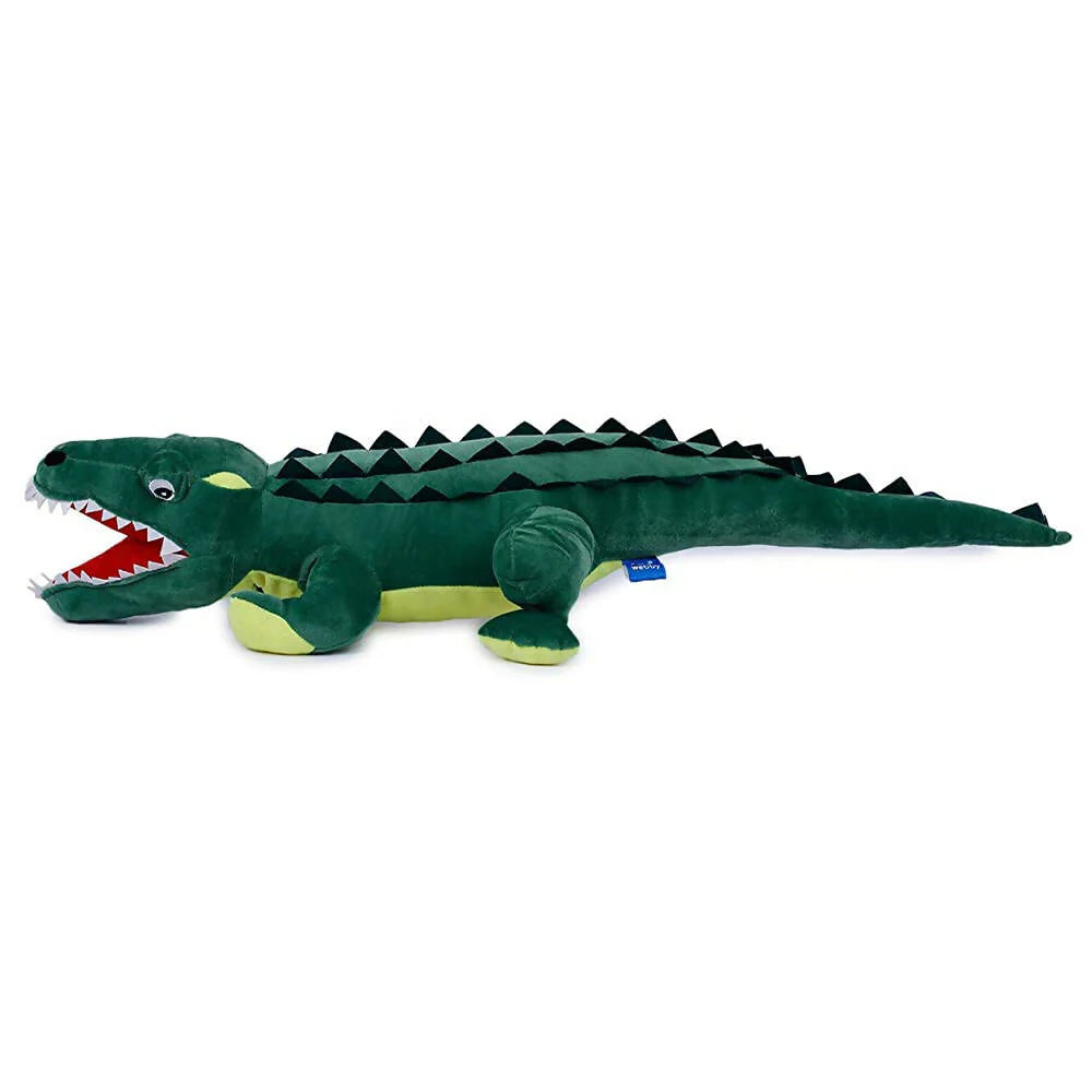 Webby Soft Crocodile with Open Mouth Stuffed Animal Plush Green Toy - 72 cm Mytrendzcart