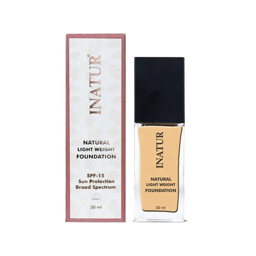 Inatur Natural Light Weight Foundation - Sunkissed -30 ml - Mytrendzcart