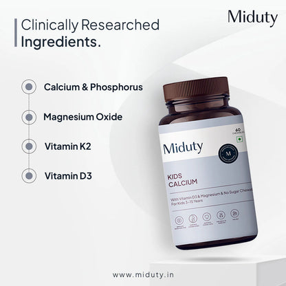 Miduty by Palak Notes Kids Calcium Chewables -60 chewables Mytrendzcart