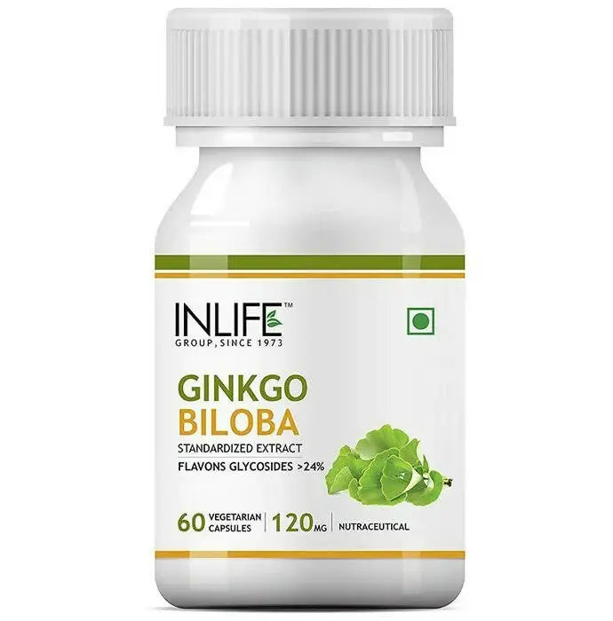 Inlife Ginkgo Biloba Extract Vegetarian Capsules - Mytrendzcart