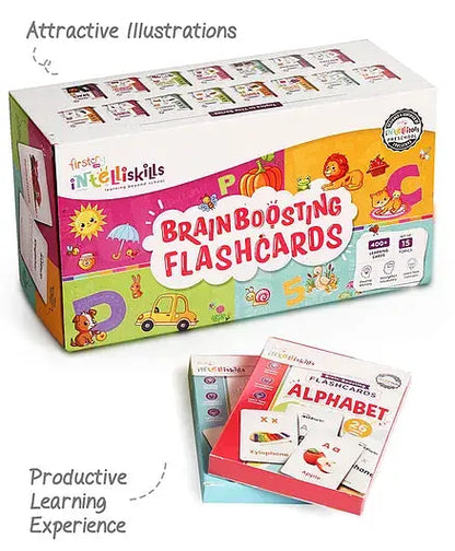 Intelliskills 400 Plus Brain Boosting Flashcards - 15 Set - Mytrendzcart