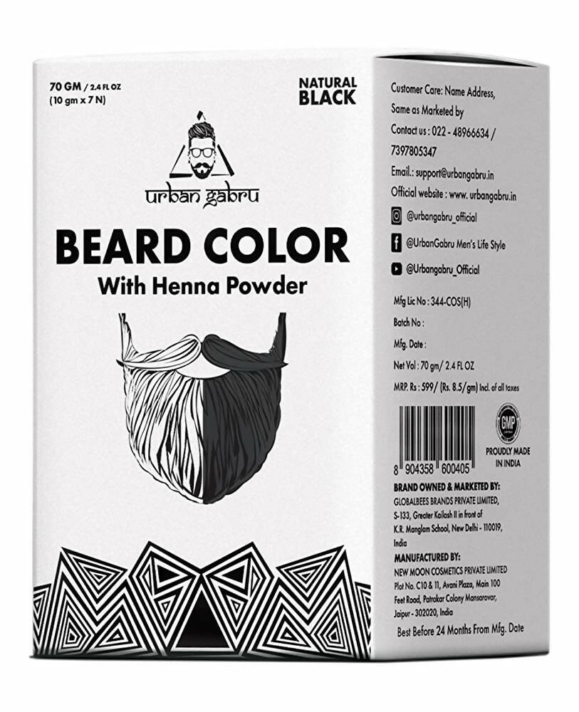 Urbangabru Beard Color with Henna Power for Men - Mytrendzcart