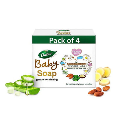 Dabur Baby Soap Gentle Nourishing -Pack of 4 Mytrendzcart