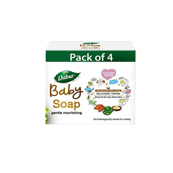 Dabur Baby Soap Gentle Nourishing -Pack of 4 Mytrendzcart