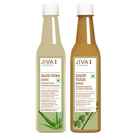 Jiva Ayurveda Aloe Vera Juice and Giloy Juice Combo - Mytrendzcart