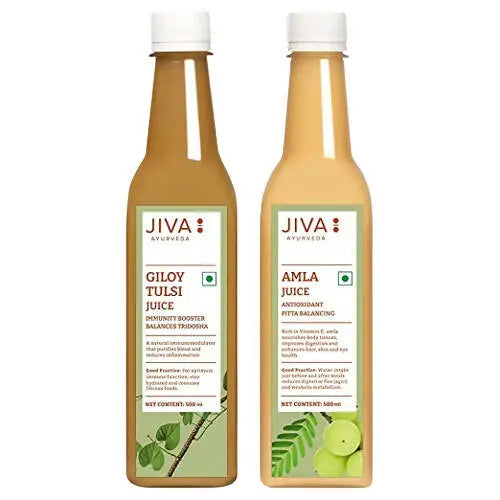 Jiva Ayurveda Giloy Tulsi & Amla Juice Combo - Mytrendzcart