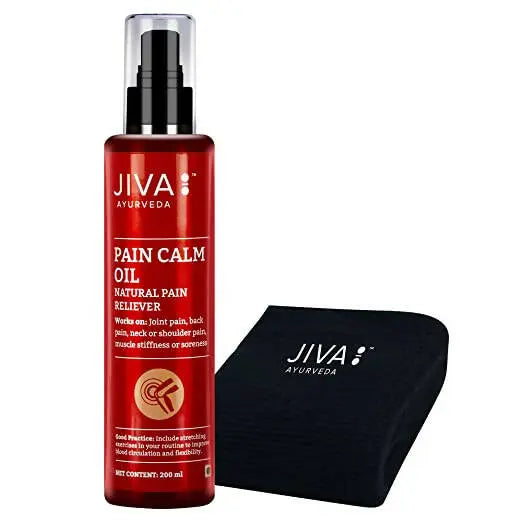 Jiva Ayurveda Pain Calm Oil & Knee Cap Combo - Mytrendzcart