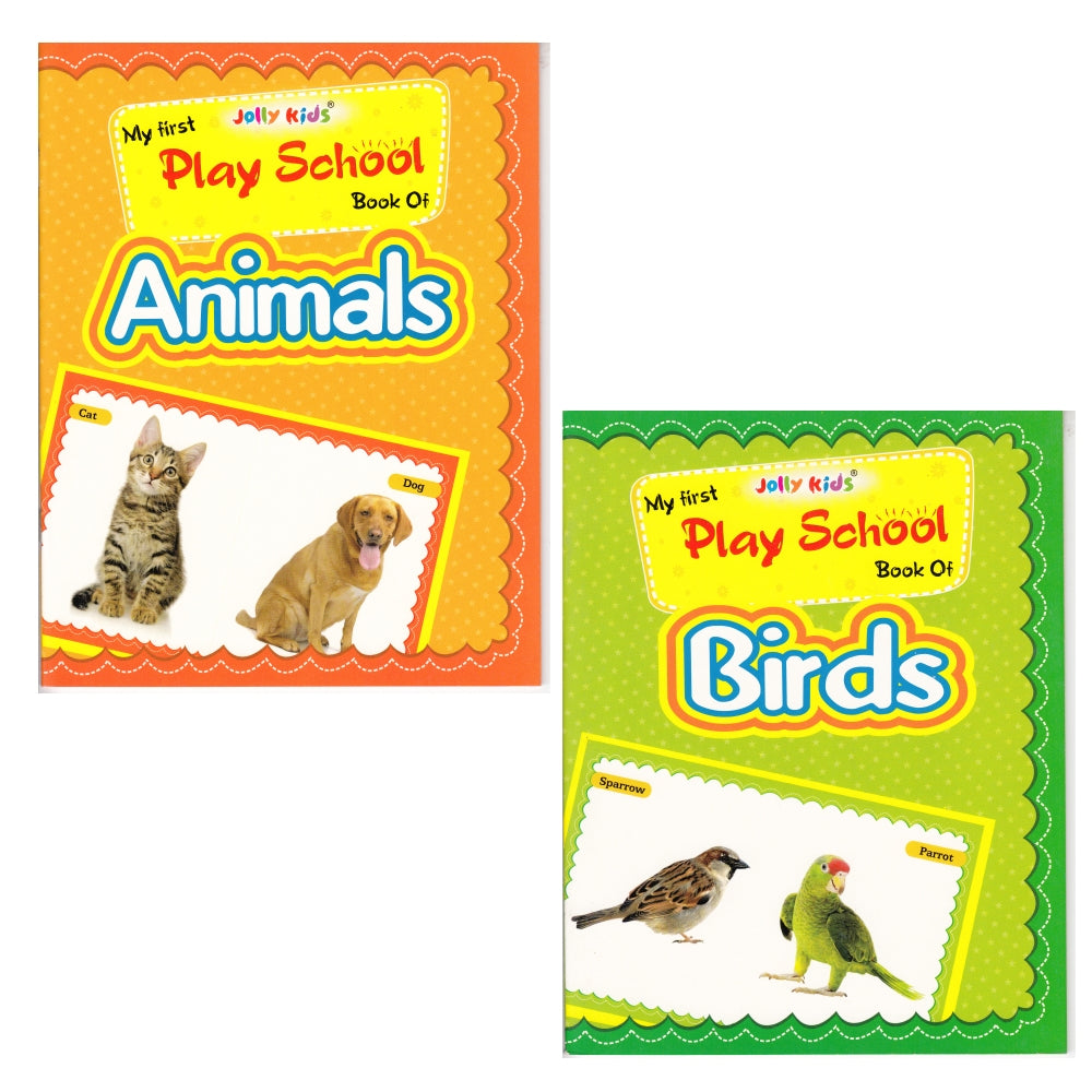 Jolly Kids My First Play School Book Set of 7| Ages 1 - 4 Year| Picture Learing Books like Alphabet, Vegetables, Fruits - Mytrendzcart