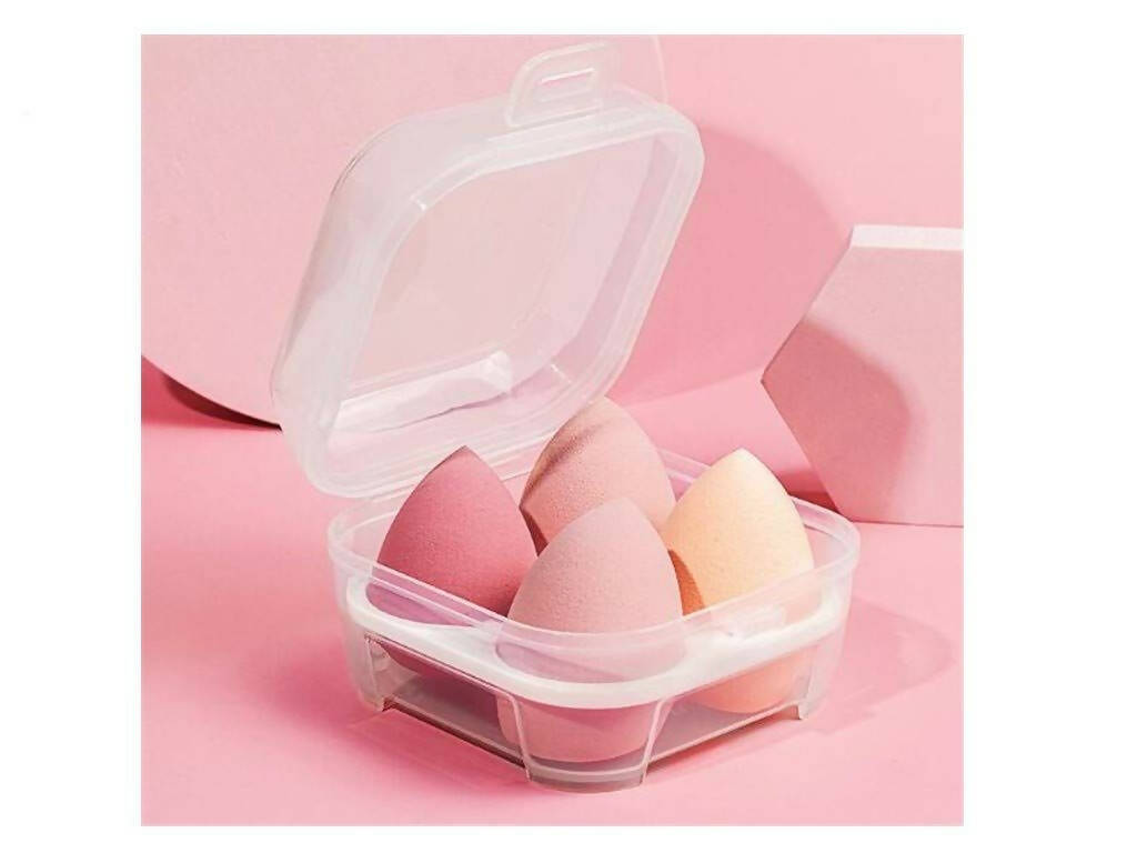 Favon Pack of 4 Professional Makeup Sponges with Storage Box - Mytrendzcart