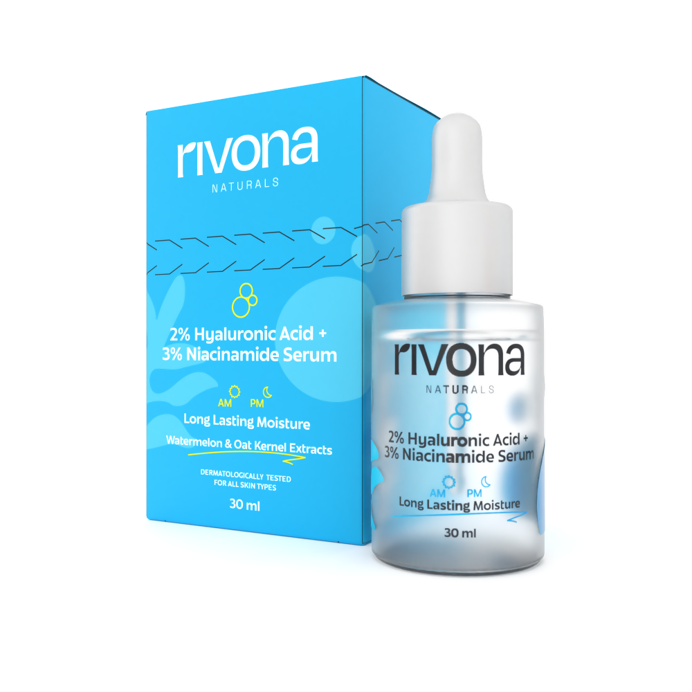 Rivona Naturals 2% Hyaluronic Acid + 3% Niacinamide Face Serum - Mytrendzcart