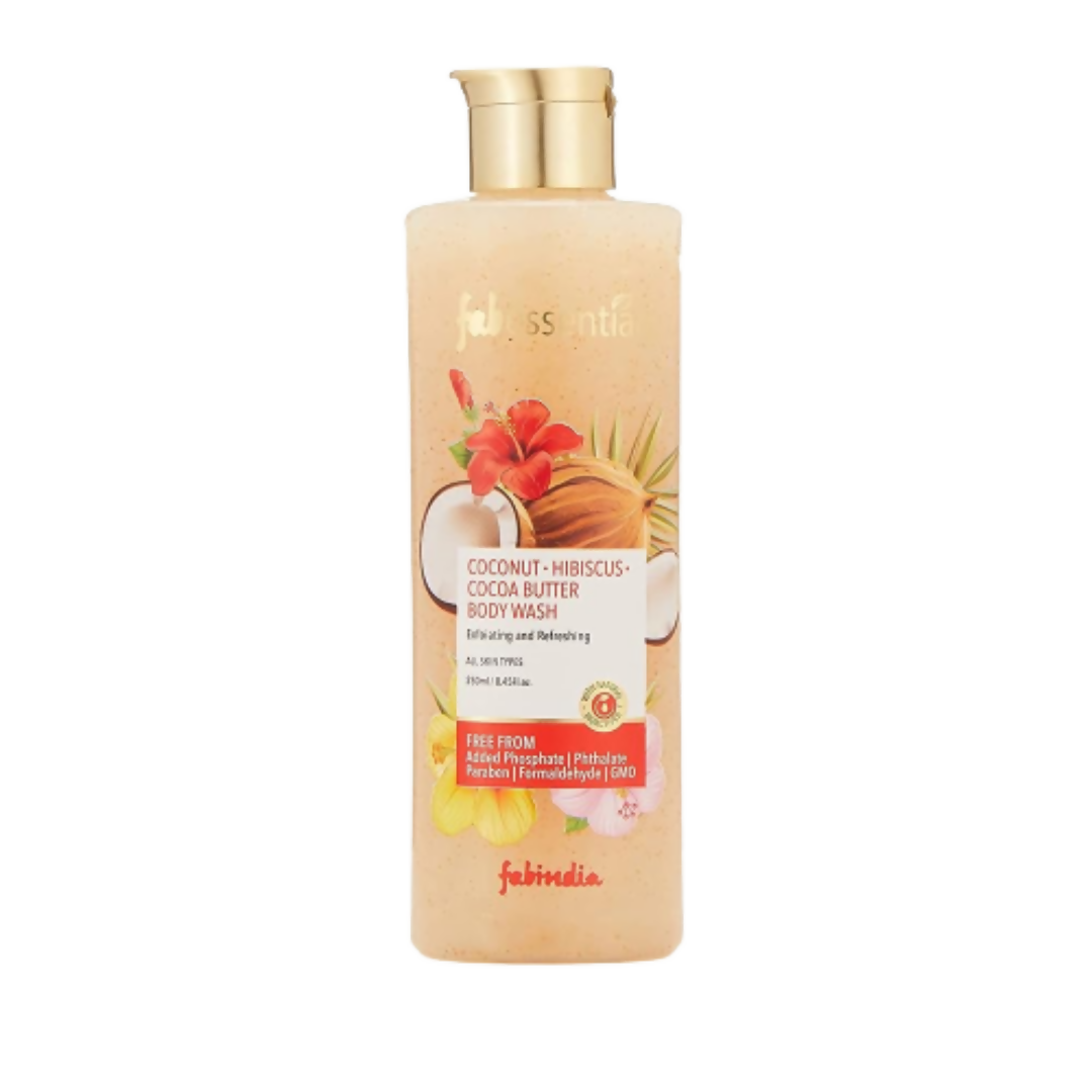 Fabessentials Coconut Hibiscus Cocoa Butter Exfoliating Body Wash - Mytrendzcart