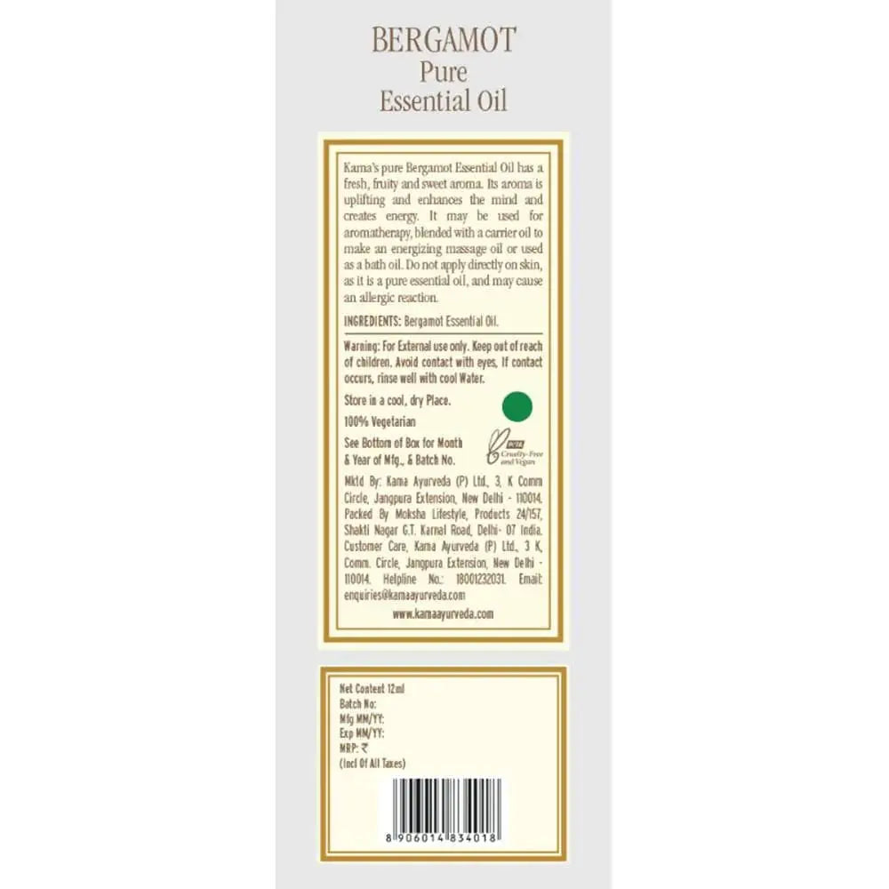 Kama Ayurveda Bergamot Essential Oil 12ml -12 ml - Mytrendzcart