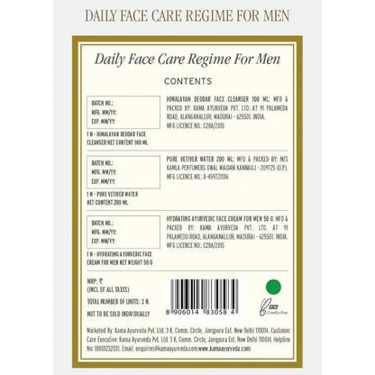 Kama Ayurveda Daily Face Care Regime For Men - Mytrendzcart