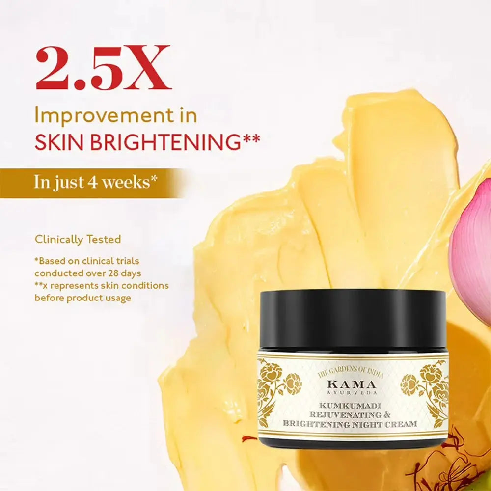 Kama Ayurveda Rejuvenating & Brightening Ayurvedic Night Cream -25 gm - Mytrendzcart