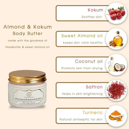 Khadi Natural Almond & Kokum Body Butter -100 gm - Mytrendzcart