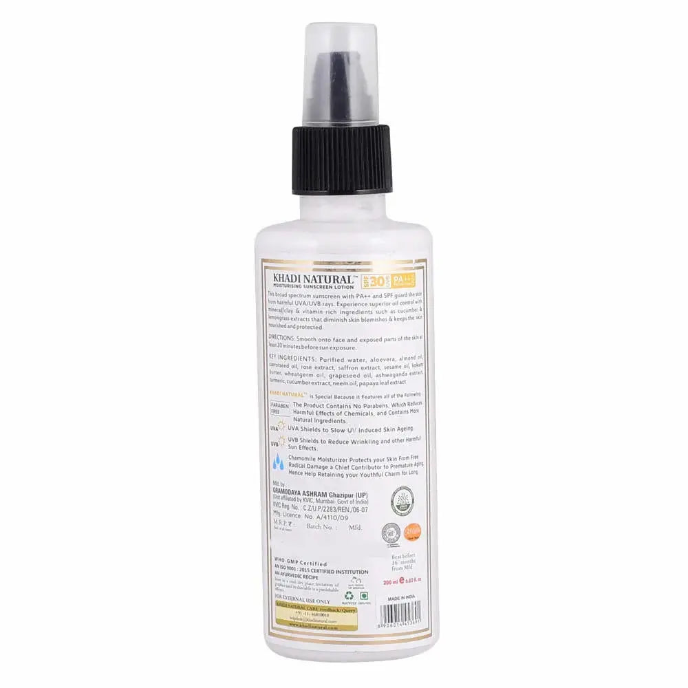 Khadi Natural Moisturising Sunscreen Lotion SPF 60 -100 ml - Mytrendzcart