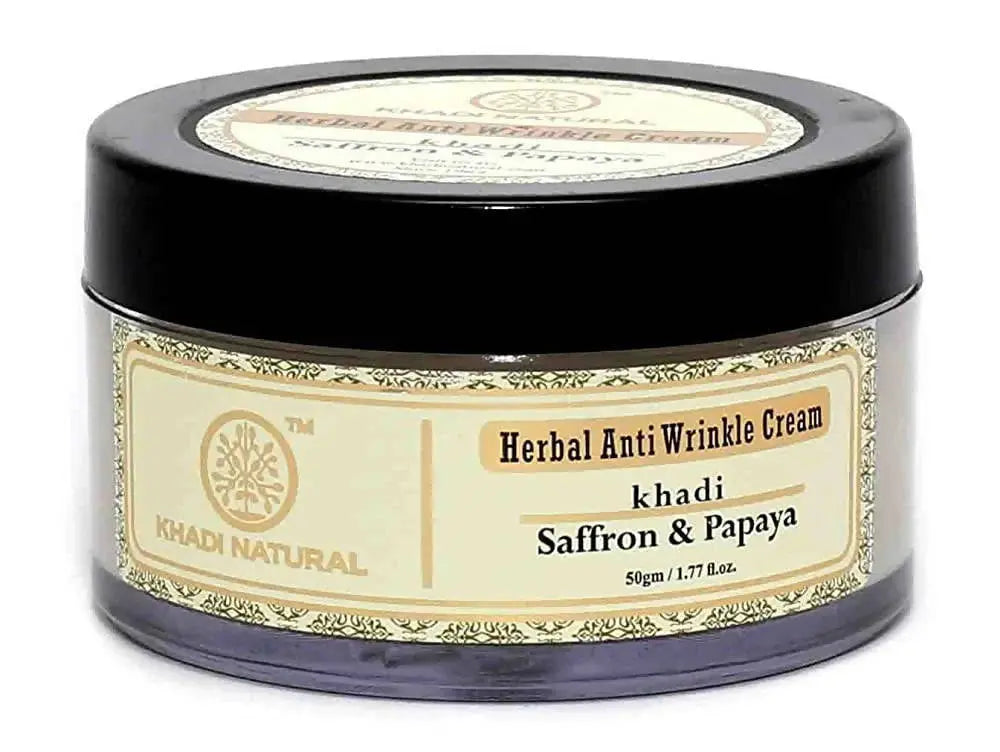 Khadi Natural Saffron & Papaya Anti Wrinkle Cream -50 gm - Mytrendzcart