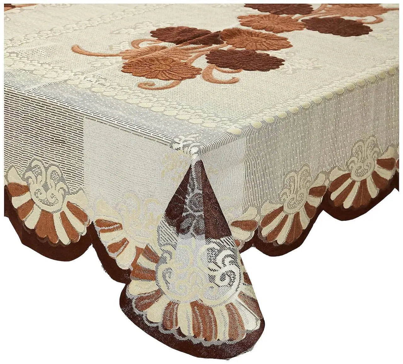 Kuber Industries Center 4 Seater Table Cover - Brown - Mytrendzcart