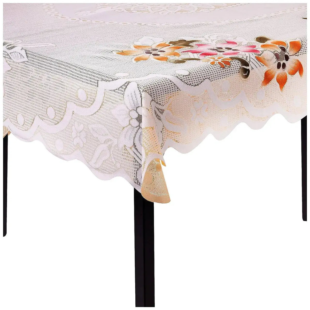 Kuber Industries Floral Cotton 6 Seater Dinning Table Cover - Mytrendzcart