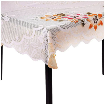 Kuber Industries Floral Cotton 6 Seater Dinning Table Cover - Mytrendzcart