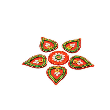 Kundan HandiKrafts Tilak Shaped Rangoli Pink (Baby) - Mytrendzcart