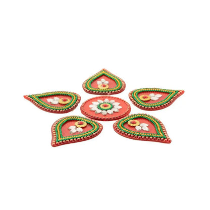 Kundan HandiKrafts Tilak Shaped Rangoli Pink (Baby) - Mytrendzcart