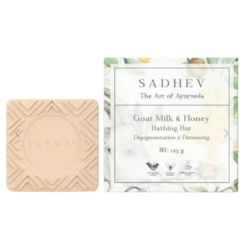 Sadhev Detanning & Depigmentation Bathing Bar - Goat Milk & Honey - Mytrendzcart