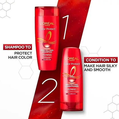 L'Oreal Paris Shampoo, Vibrant & Revived Colour, For Colour-treated Hair, Protects from UVA & UVB, Colour Protect, 340 ml - Mytrendzcart