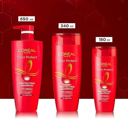 L'Oreal Paris Shampoo, Vibrant & Revived Colour, For Colour-treated Hair, Protects from UVA & UVB, Colour Protect, 340 ml - Mytrendzcart